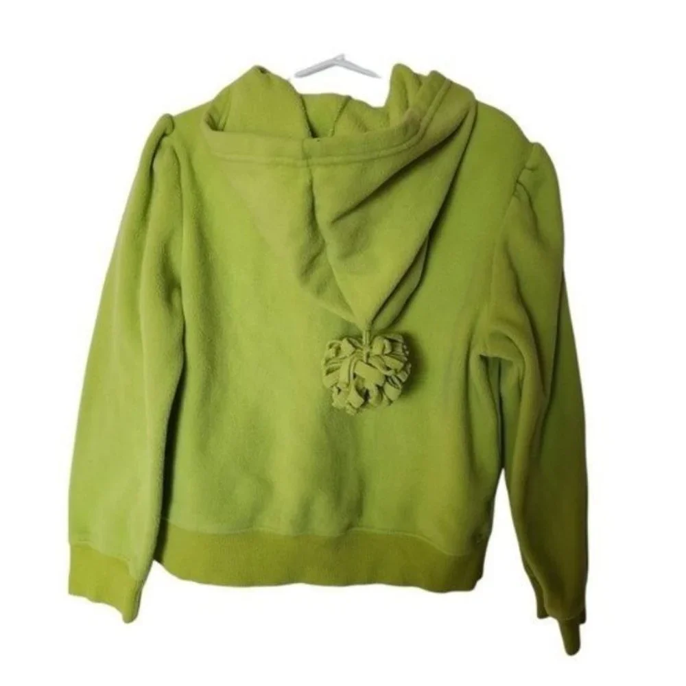 Gymboree Snowman Microfleece Hoodie Cozy Cutie Girls Size S Small 5 6 Years Gree